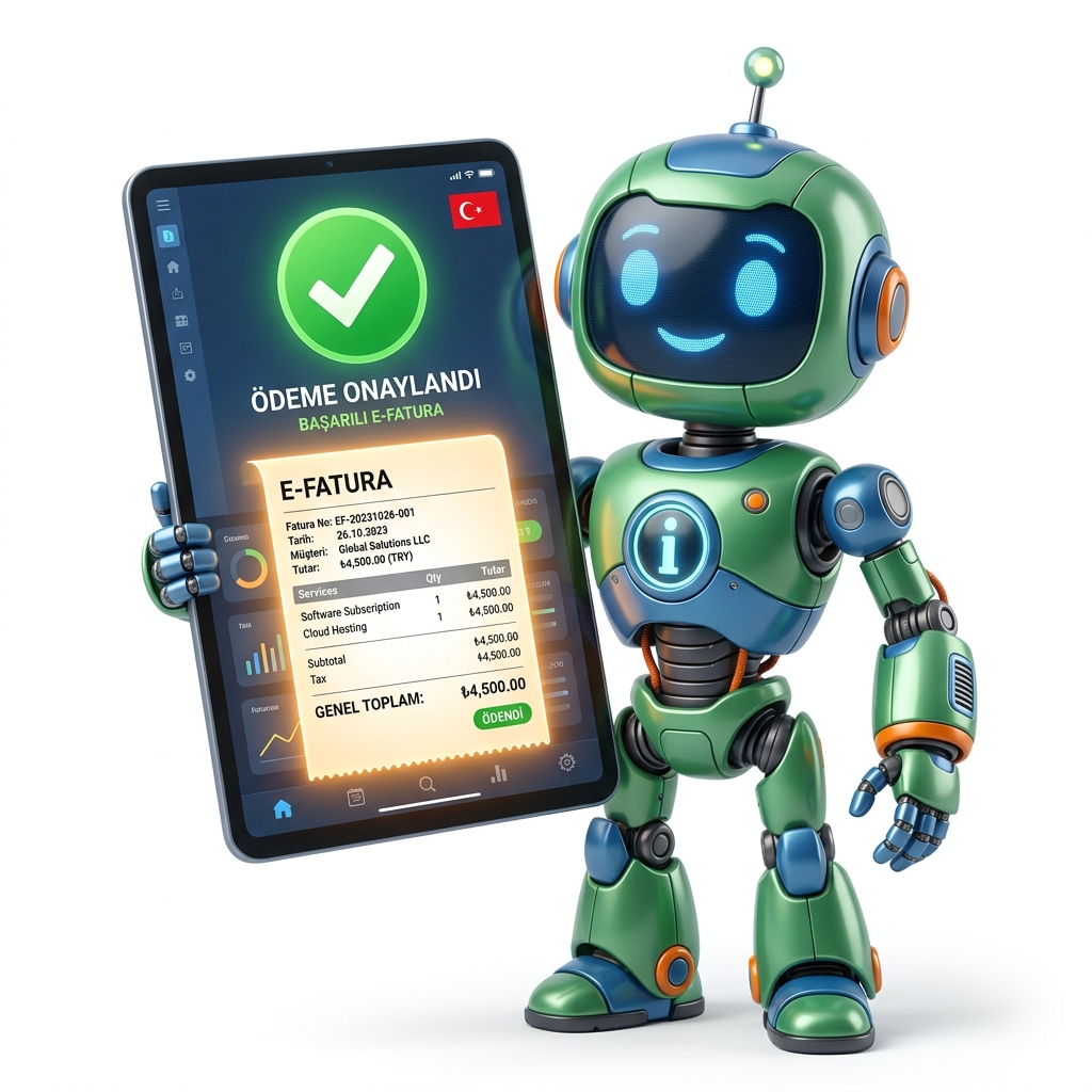 Çatal Yazılım e-Fatura ve e-Dönüşüm Robot Maskotu - Kadirli Yerinde Kurulum Desteği